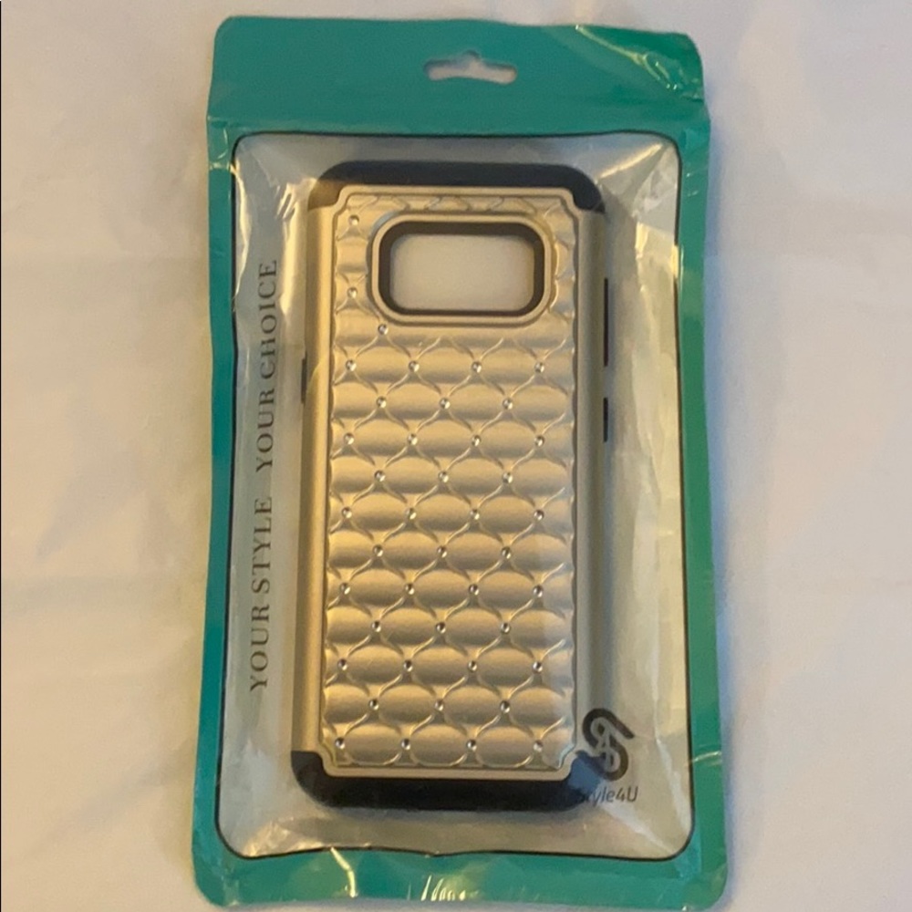 Galaxy S8 Style4U Gold w/Black Trim Phone Case